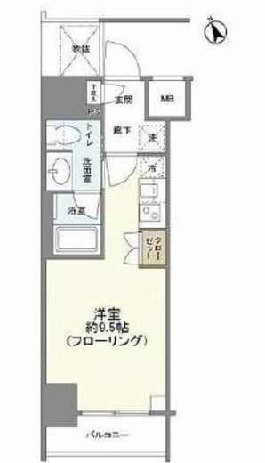 リビオレゾン新虎通り 6階 間取り図