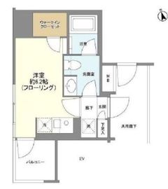 リビオレゾン新虎通り 6階 間取り図