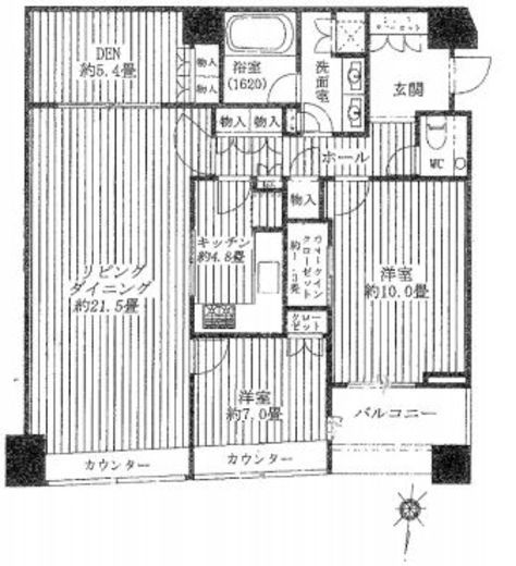 パークコート赤坂ザ・タワー 32階 間取り図