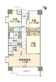 ブリリアントヨス 201 間取り図