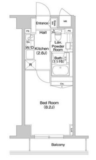 コンフォリア西新宿 1503 間取り図