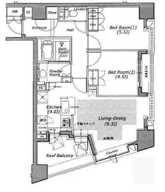 セントラルレジデンス番町シティタワー 9階 間取り図