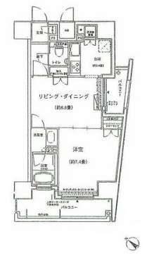 コンフォリア三宿 704 間取り図