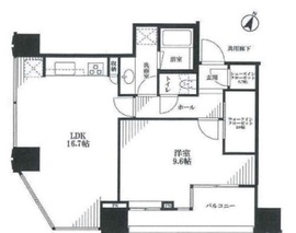 シティタワー新宿新都心 8階 間取り図