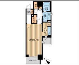 コンフォリア北参道 301 間取り図