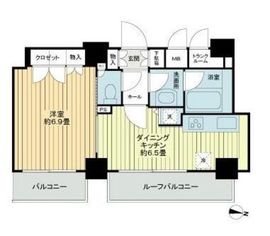 クオリア小石川 13階 間取り図