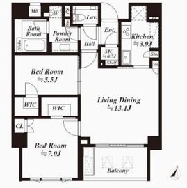ザ・パークハウス麻布外苑西通り 3階 間取り図