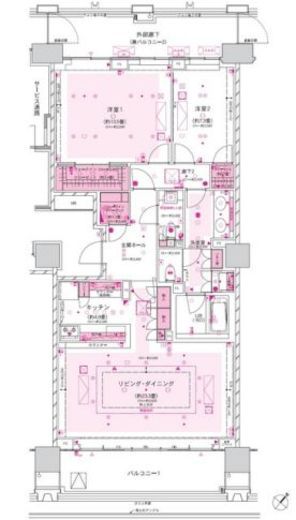 ザ・パークハウスグラン千鳥ヶ淵 9階 間取り図