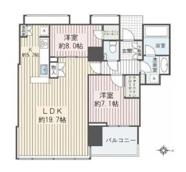 ワールドシティタワーズ ブリーズタワー 8階 間取り図