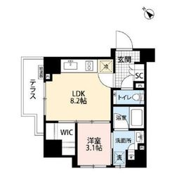 インプレストコア代官山 1階 間取り図