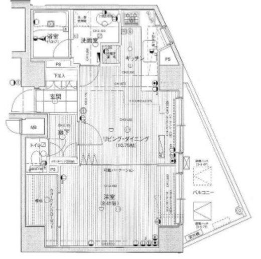 デュオ・スカーラ赤坂2 205 間取り図