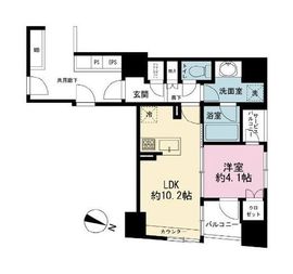 リビオレゾン千代田岩本町ルジェンテ 9階 間取り図