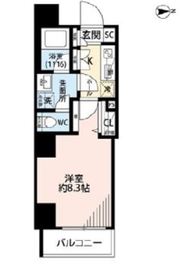 プレール・ドゥーク中野富士見町 7階 間取り図