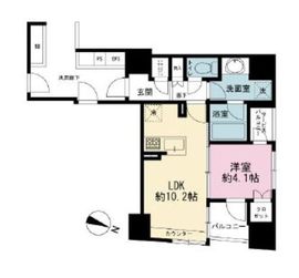 リビオレゾン千代田岩本町ルジェンテ 10階 間取り図