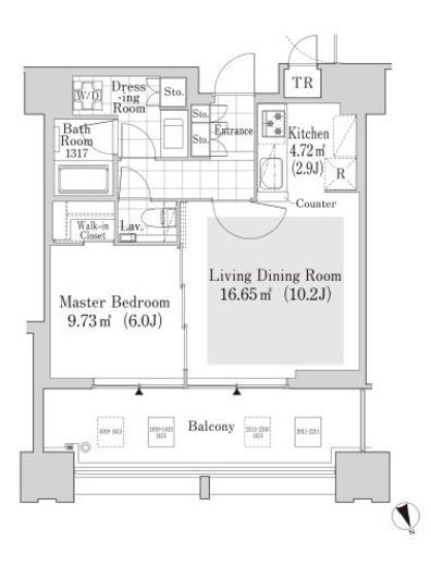 大崎ガーデンレジデンス 1415 間取り図