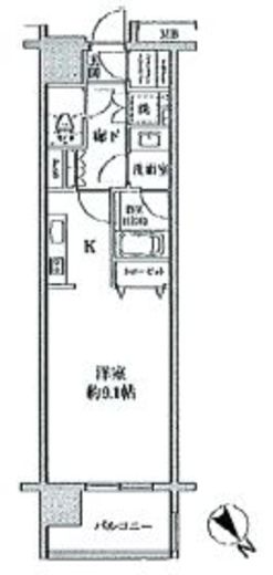 クリオ五反田 707 間取り図