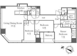 ブリリア一番町 17階 間取り図