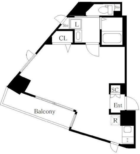 メイクスデザイン渋谷本町 8階 間取り図