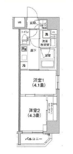 ティモーネプレミアム三ノ輪ステーション 13階 間取り図
