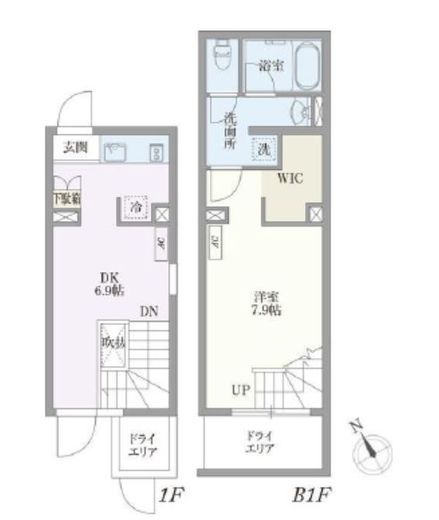 パセオ市谷台町 2-103 間取り図