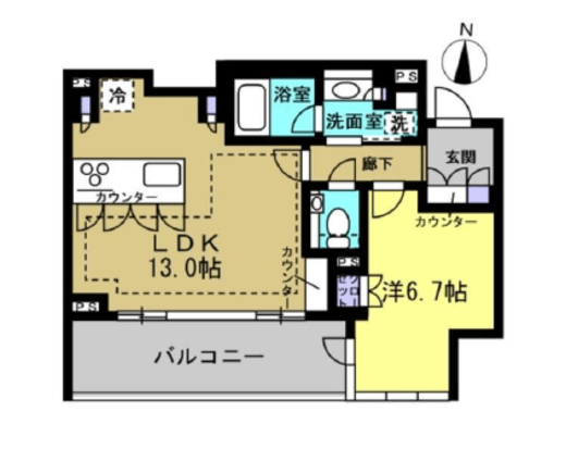 宮益坂ビルディングザ・渋谷レジデンス 6階 間取り図