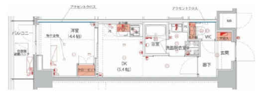 ハーモニーレジデンス六義園 8階 間取り図