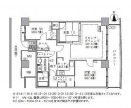 アクティ汐留 1804 間取り図