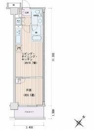 エスティメゾン豊洲レジデンス E521 間取り図