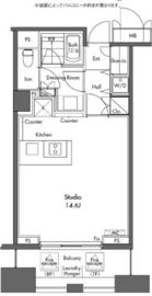 グラディート汐留ロッソ 608 間取り図