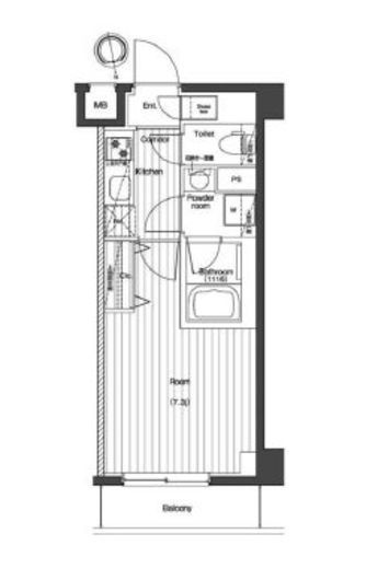 プレミアムキューブG北新宿 3階 間取り図