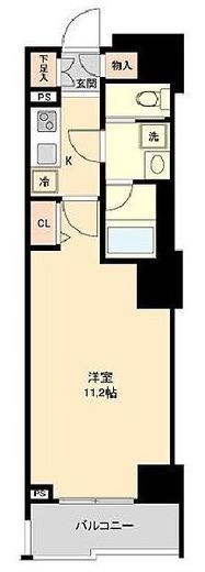 クレイシア三田 3階 間取り図