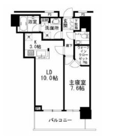 クレストプライムタワー芝 31階 間取り図