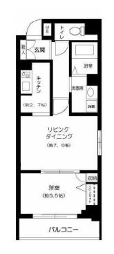 コアーズ勝どき 7階 間取り図