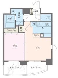 アジールコート西新宿 1302 間取り図