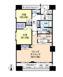 タワーテラス目黒青葉台 12階 間取り図