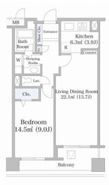 ヨコソーレインボータワーハイツ 1602 間取り図