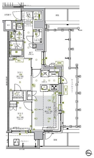 ドゥーエ早稲田 814 間取り図