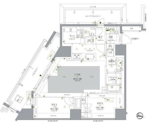 ドゥーエ早稲田 1101 間取り図