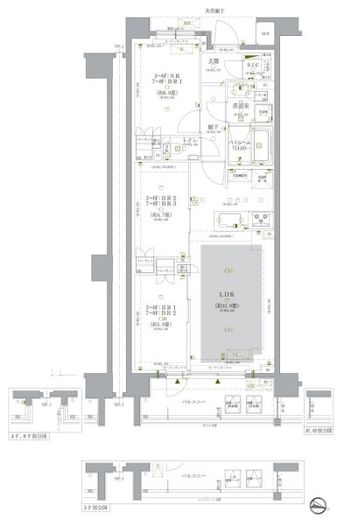 ドゥーエ早稲田 507 間取り図