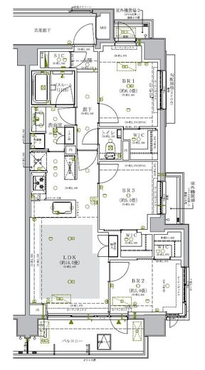 ドゥーエ早稲田 323 間取り図