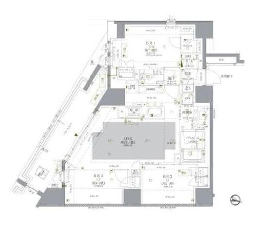 ドゥーエ早稲田 301 間取り図