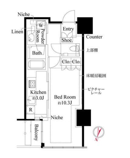 宮益坂ビルディングザ・渋谷レジデンス 14階 間取り図