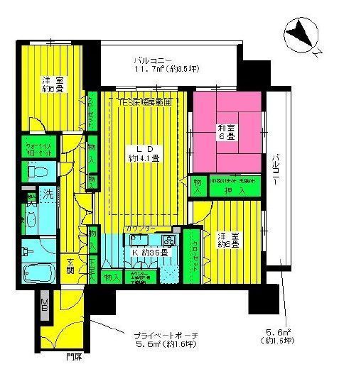 クレストフォルム銀座東 5階 間取り図