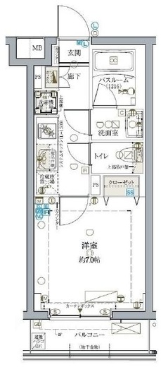 クレヴィスタ中野落合 203 間取り図