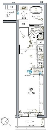 クレヴィスタ中野落合 305 間取り図