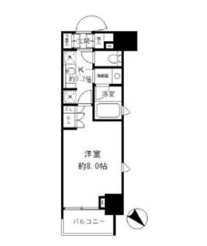 パークリュクス日本橋小網町mono 9階 間取り図