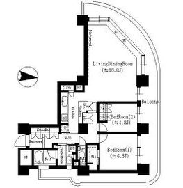 リバーポイントタワー 3210 間取り図