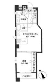 カスタリア新富町4 1002 間取り図