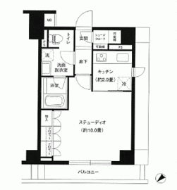 グランスイート銀座レスティモナーク 13階 間取り図