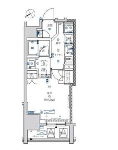フェルクルール上野駅前 10階 間取り図